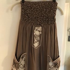 Brown mini dress